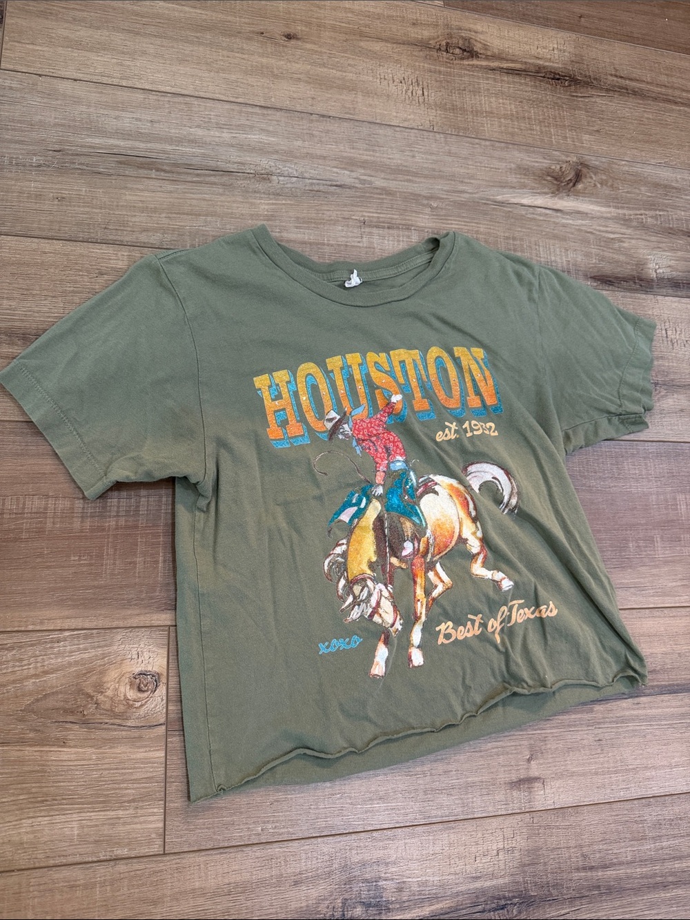 Houston Graphic Tee in Olive Green